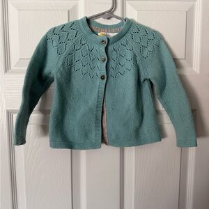 Baby Boden Teal Knit Cardigan